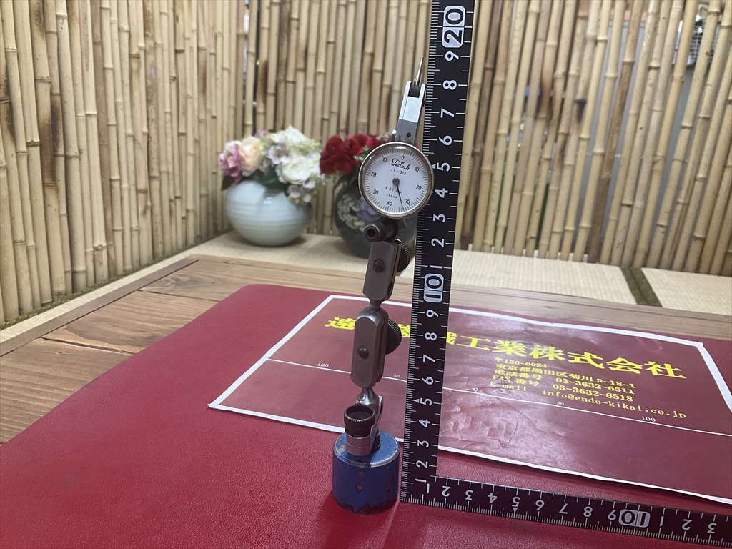マグネットスタンド Φ30mm　Teclockダイヤルゲージ付　0,01mm