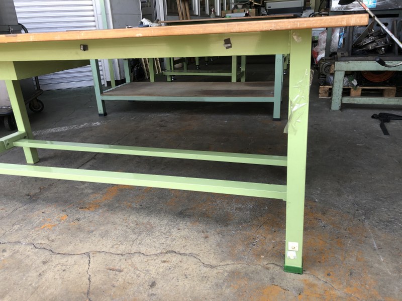 作業台800x350x850 64-9500-08 中量実験用作業台 W1500×D750×H800mm CHC-1575 【AXEL