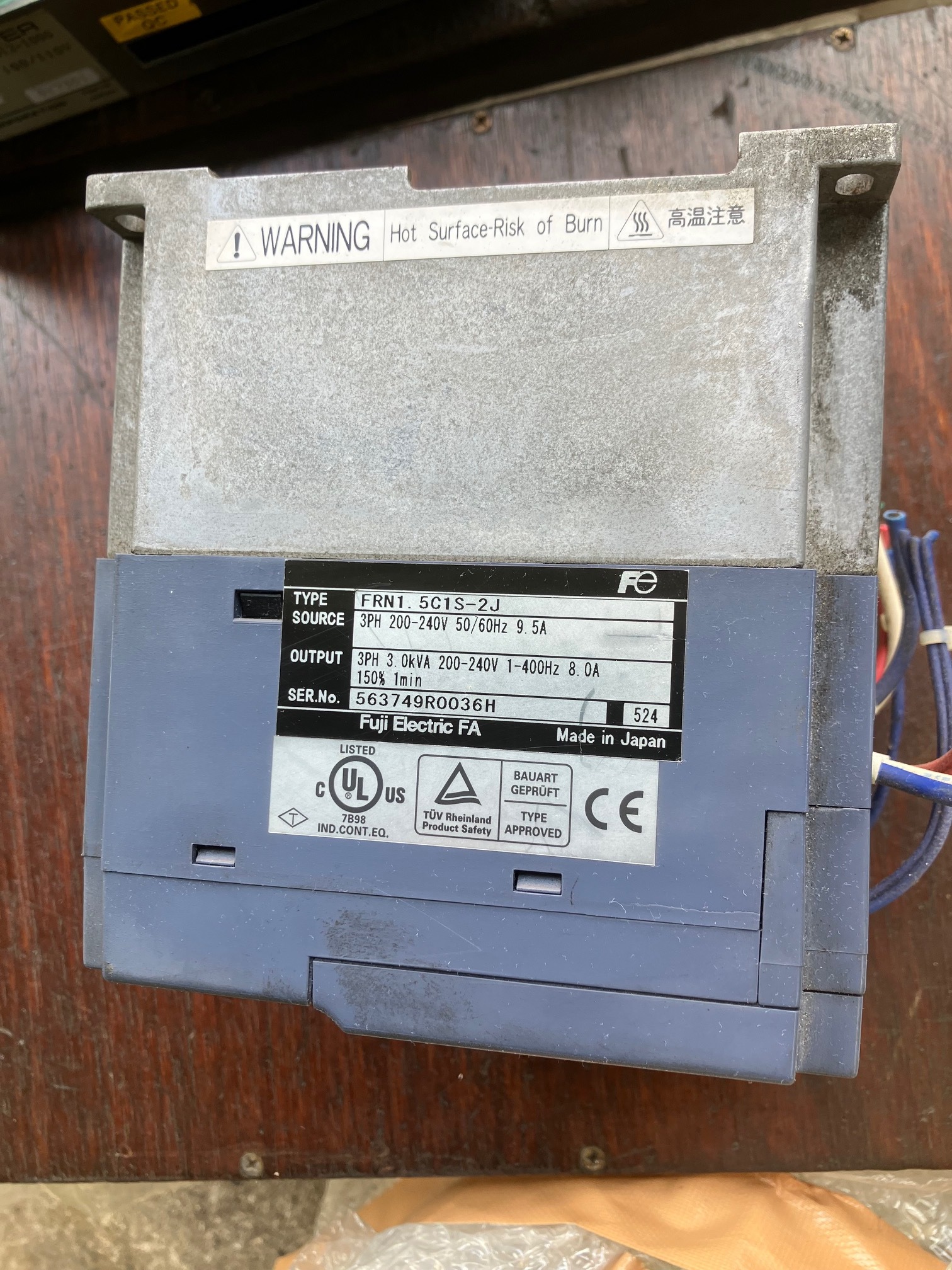 フジ インバータ制御盤 FRN1.5C1S-2J