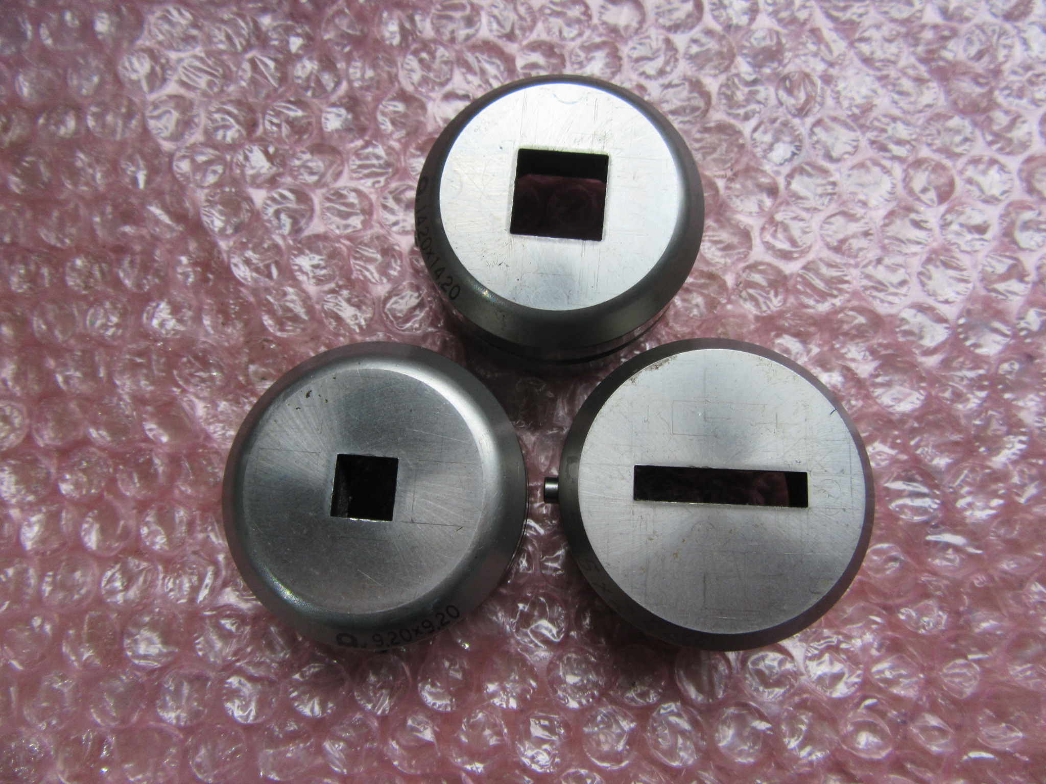 アマダ/AMADA タレパン金型（ダイ）3個 (1)5.15x25.15(2)14.20x14.20(3)9.20x9.20