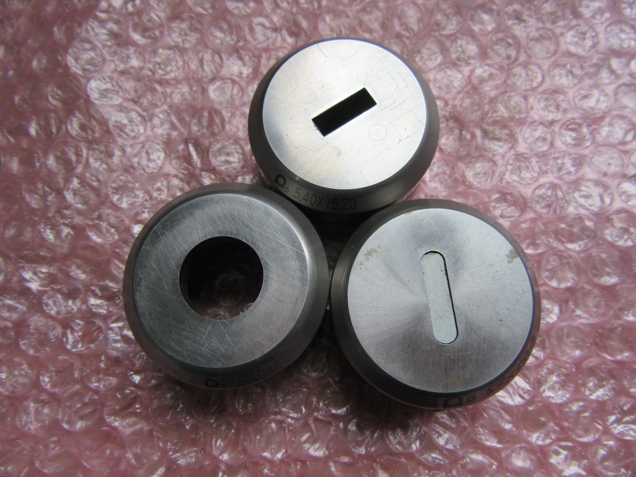 アマダ/AMADA タレパン金型（ダイ）3個 (1)5.40x15.20(2)5.2x20.2(3)18.40