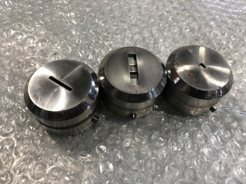 コニック/Conic タレパン金型（ダイ）3個 2.x18　C＝0.16/5.4x25.4/4x4　C＝0.2