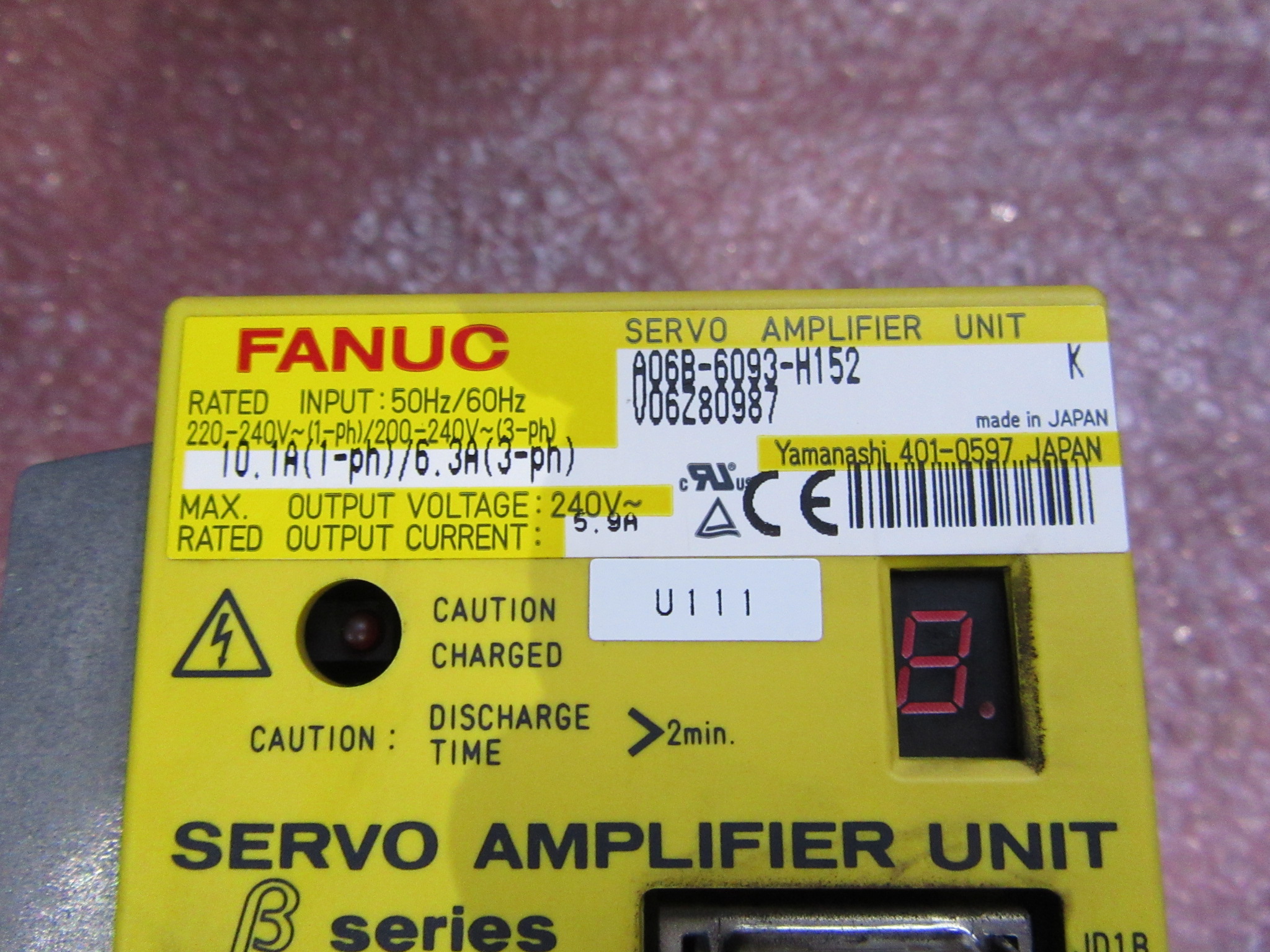FANUC/ファナック サーボアンプ A06B-6093-H152 | マシンライフ 中古