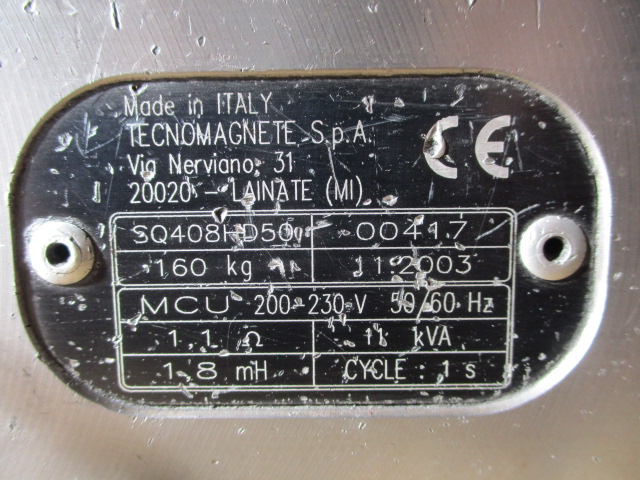 TECNOMAGNETTE(ITA) 永電磁チャック(フライス用) SQ408HD50