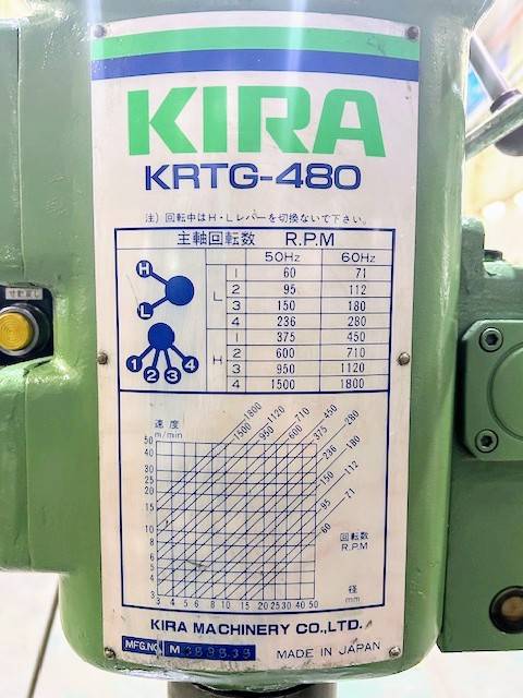KIRA,キラ 480ｍｍ直立ボール盤 KRTG480