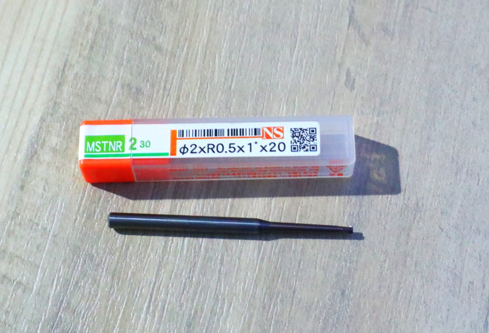 日進工具 エンドミル φ2×R0.5×1°×20　未使用