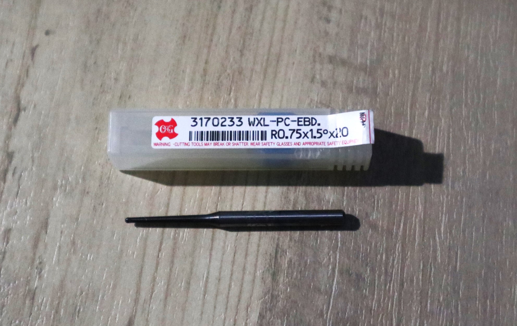 OSG エンドミル R0.75×1.5°×20　未使用