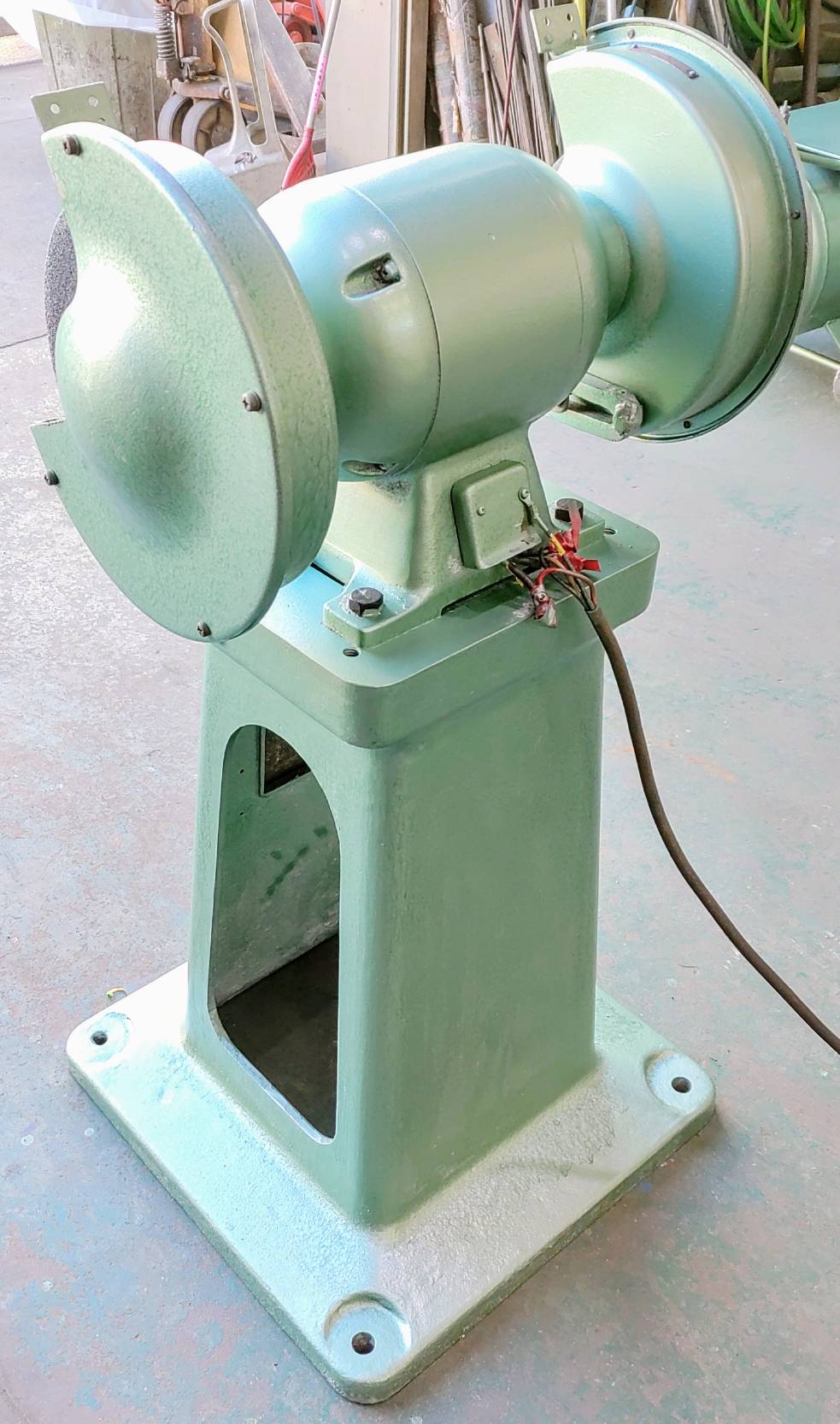 HITACHI　255mm200V両頭グラインダー　ABT4 HITACHI/日立 ABT4 255mm卓上グラインダ 両頭グラインダー 台付き