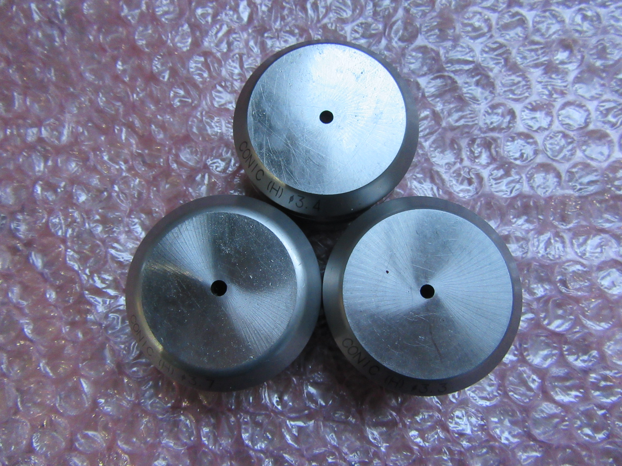 コニック/Conic タレパン金型（ダイ）3個 (1)3.7　(2)3.3　(3)3.4