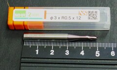 日進工具　 　エンドミル 　MHR230R　Φ3×R0.5×12　未使用