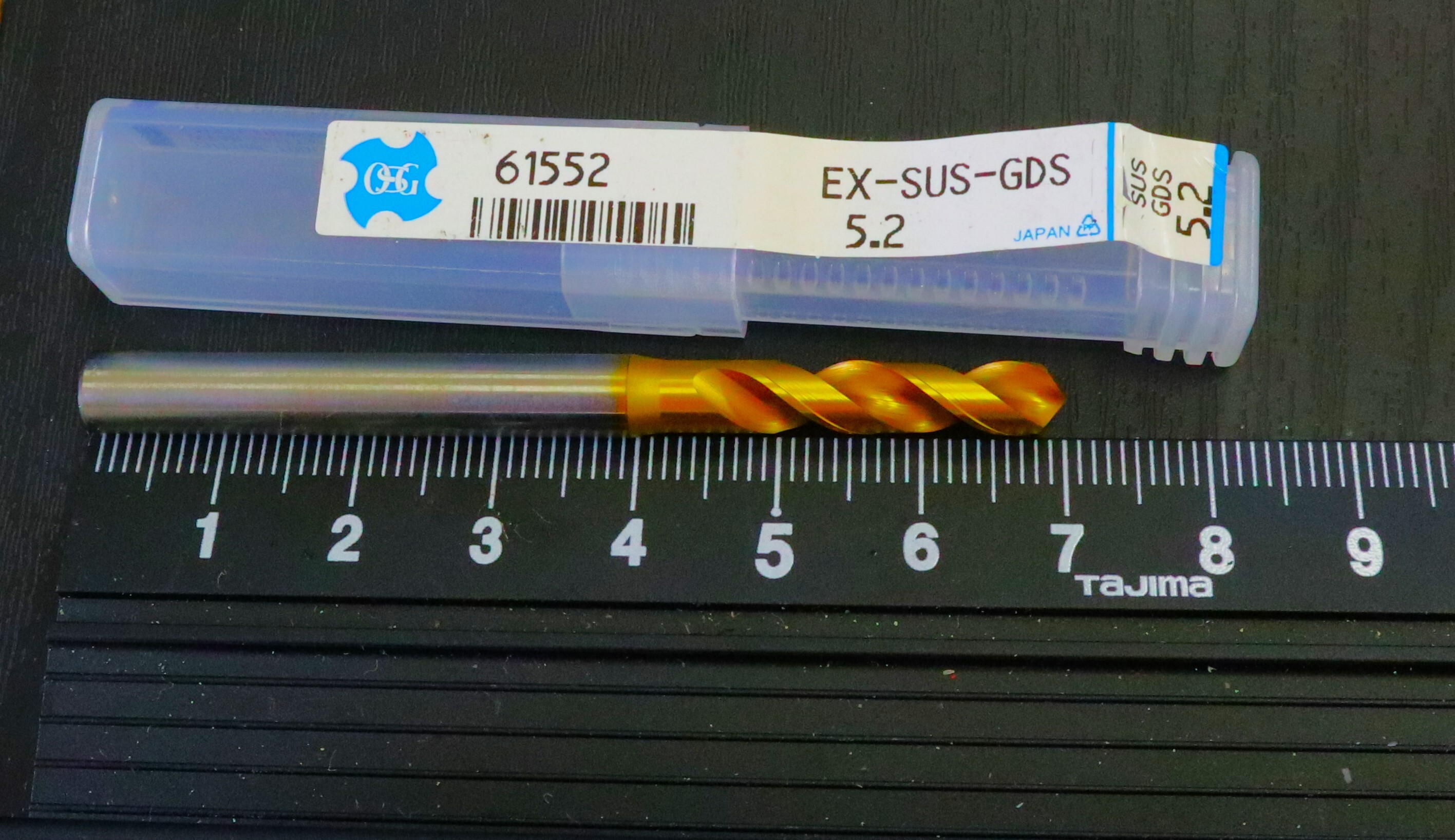 OSG　 ドリル 　 　EX-SUS-GDS 5.2全長70シャンク径6刃径5.2溝長26未使用