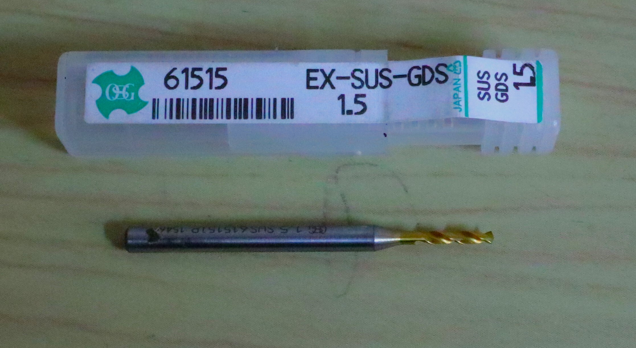 OSG ドリル  EX-SUS-GDS1.5刃径1.5溝長9全長41シャンク径3