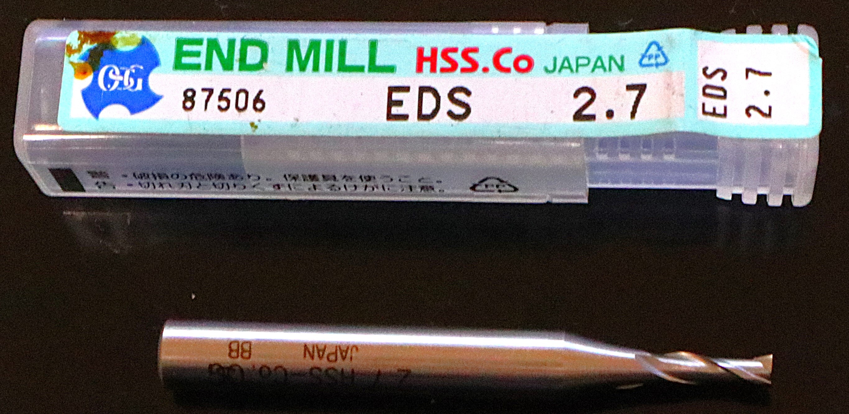 OSG  ハイススクエアエンドミル  EDS-2.7