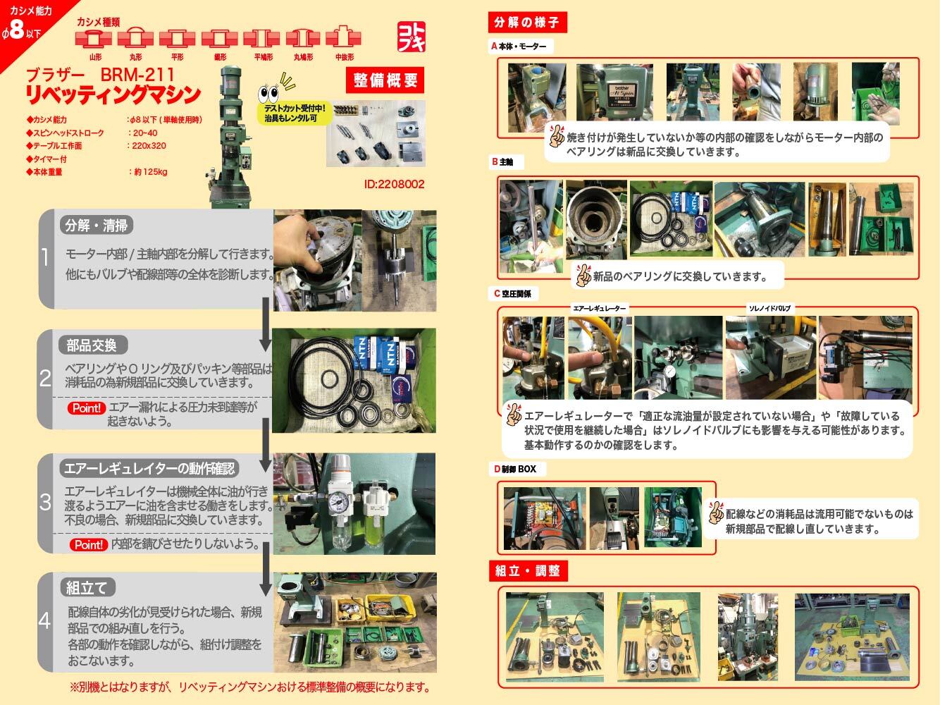 ブラザー工業｜BROTHER リベッティングマシン BRM-211