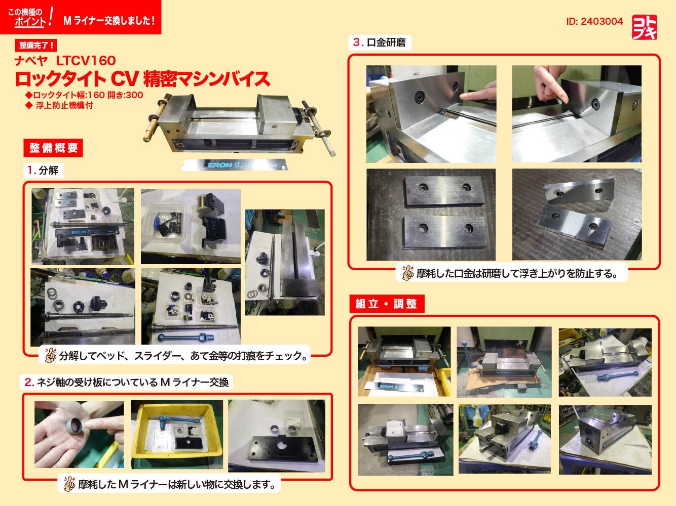 ナベヤ ERON ロックタイト精密マシンバイス LTCV160