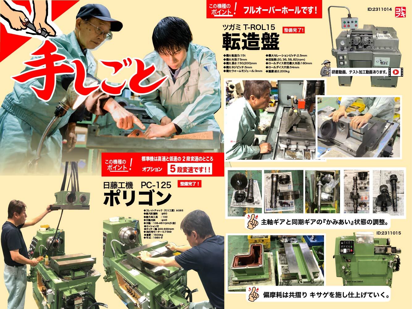 ツガミ ねじ転造盤 T-ROL15 | マシンライフ