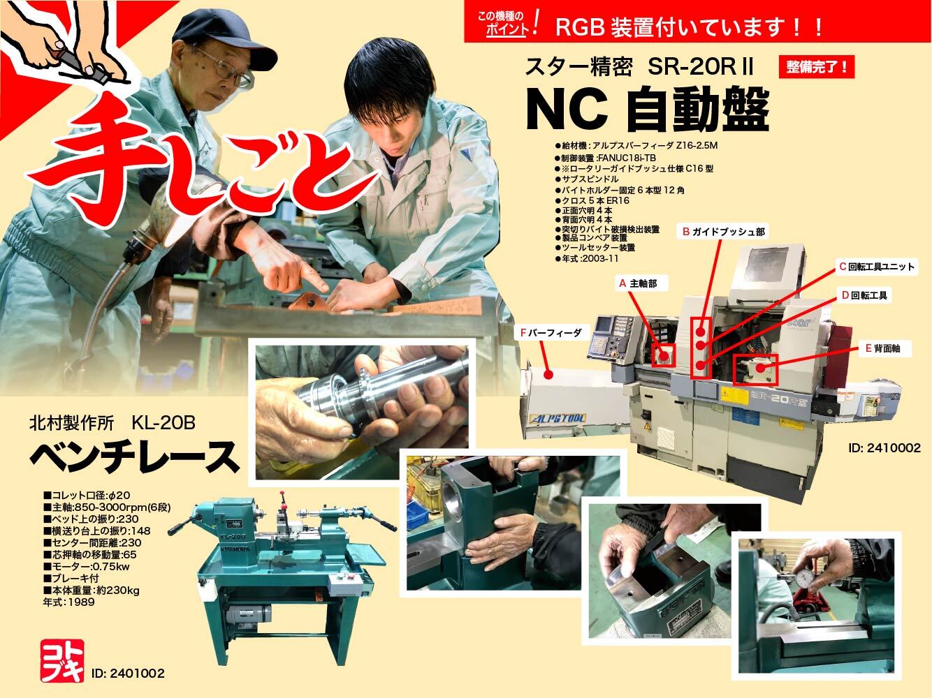 スター精密 NC自動盤 SR-20RⅡ | マシンライフ