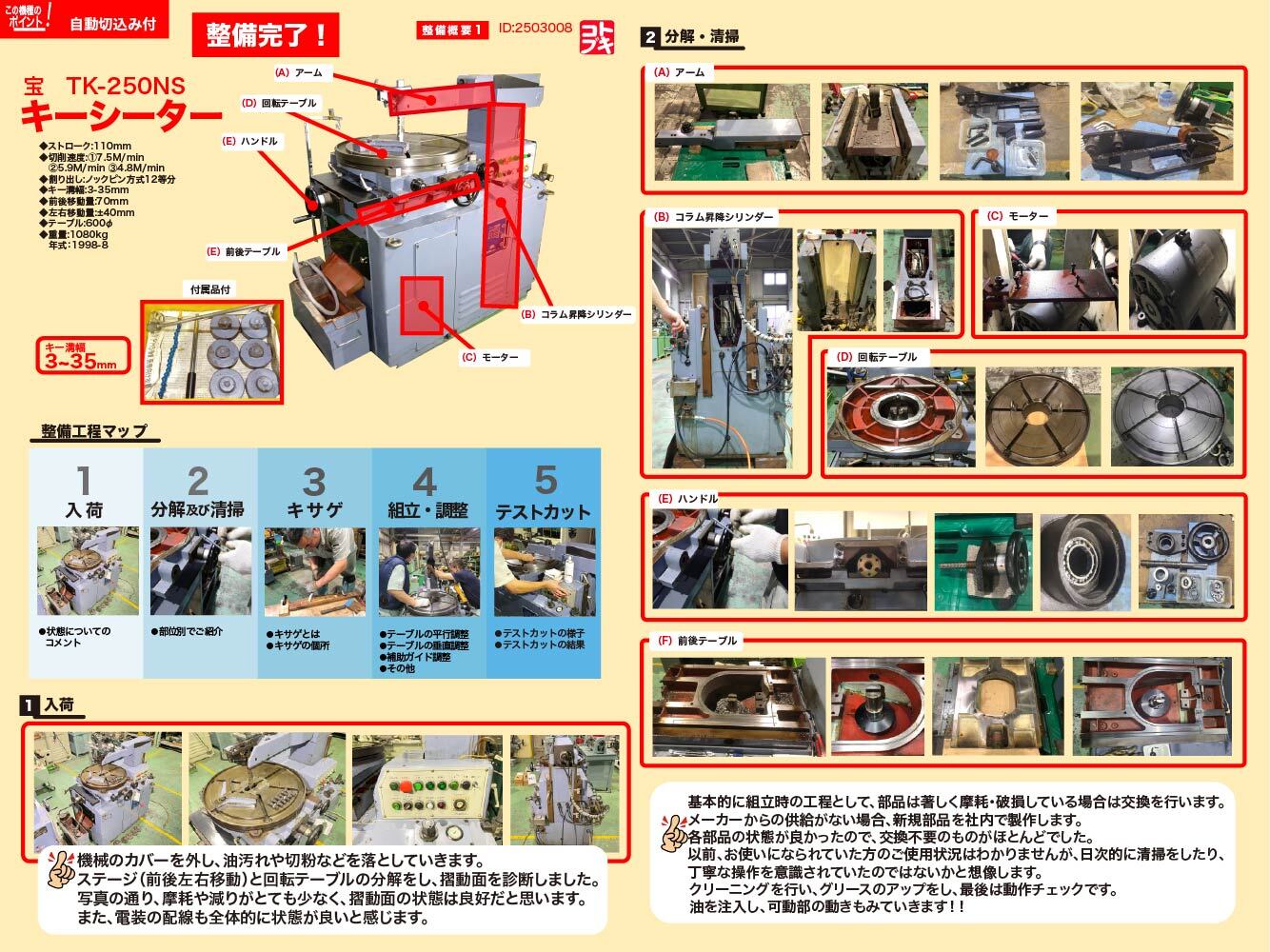 宝機械工業 キーシーター TK-250NS