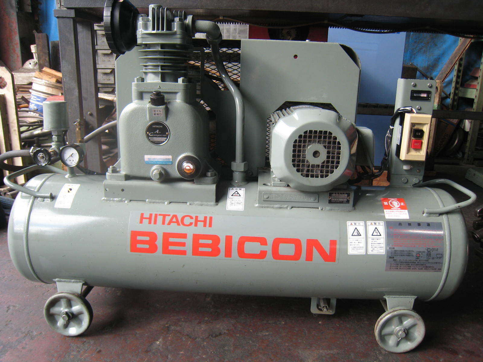 日立産機システム 3.7kwコンプレッサー 3.7P-9.5T | マシンライフ