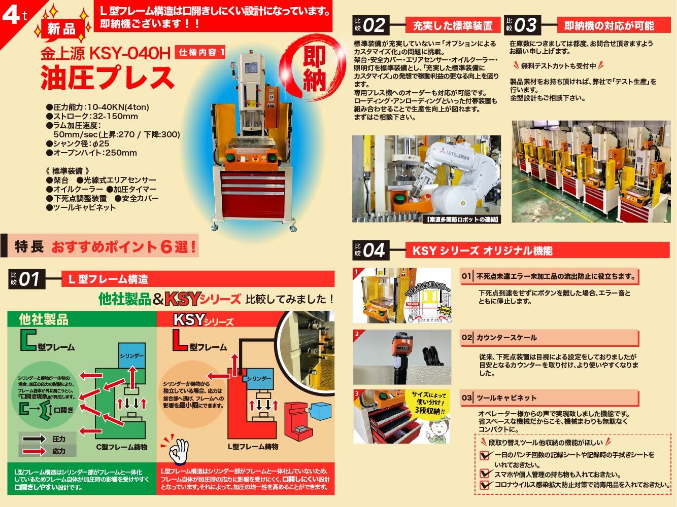 KING SHANG YUAN(CHN) 油圧プレス KSY-040H