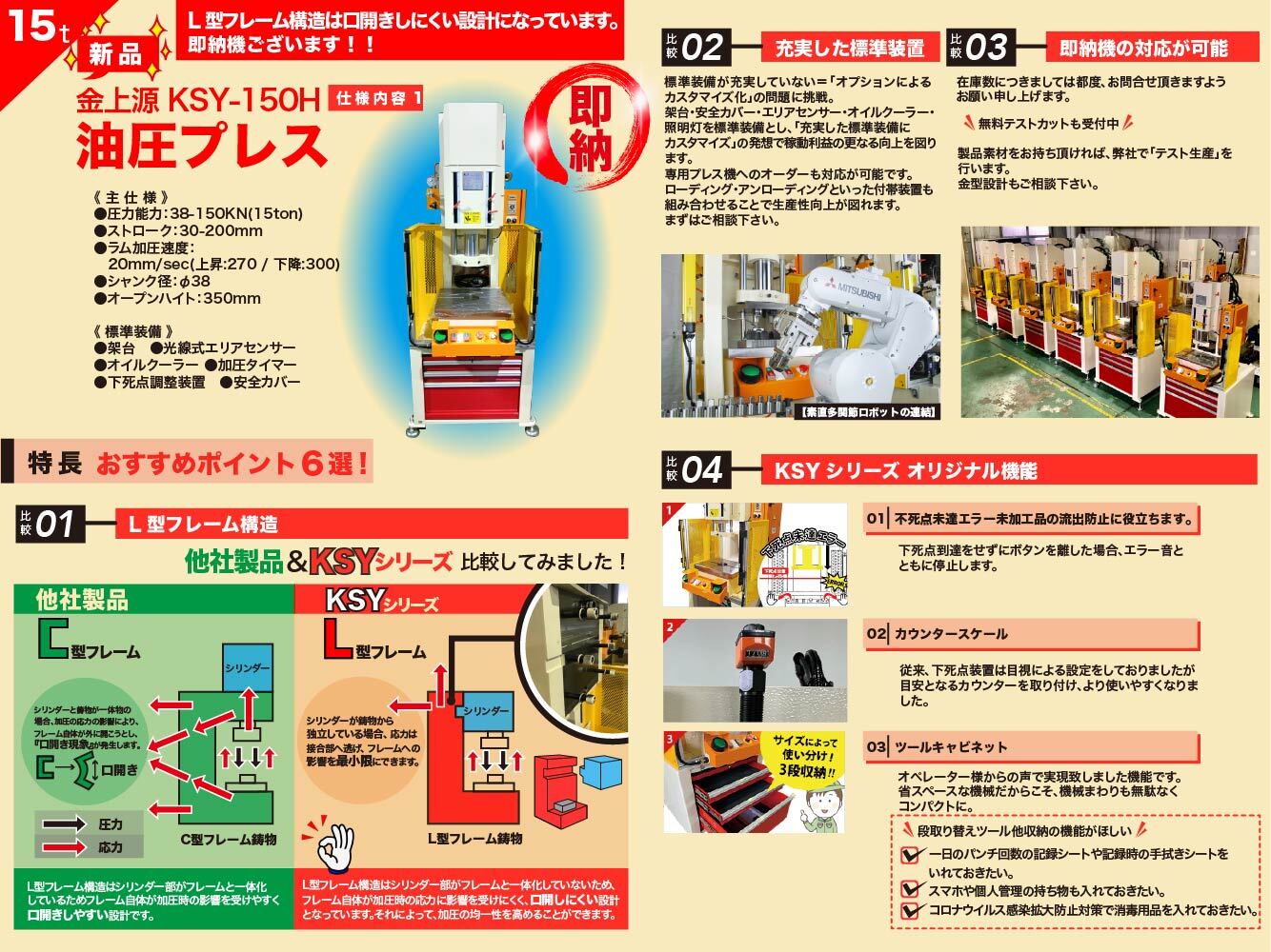 KING SHANG YUAN(CHN) 油圧プレス KSY-150H