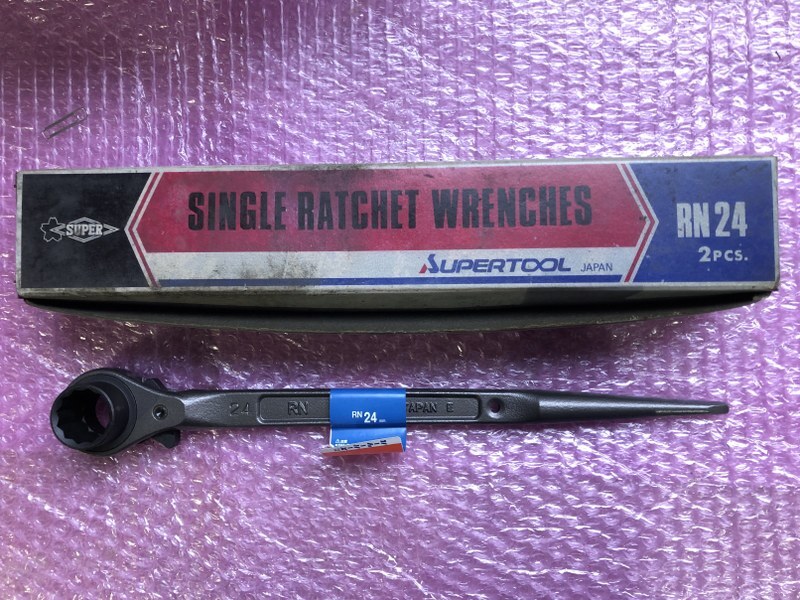 スーパーツール/Super tools 片口ラチェットレンチ 【片口ラチェットレンチ】RN24mm