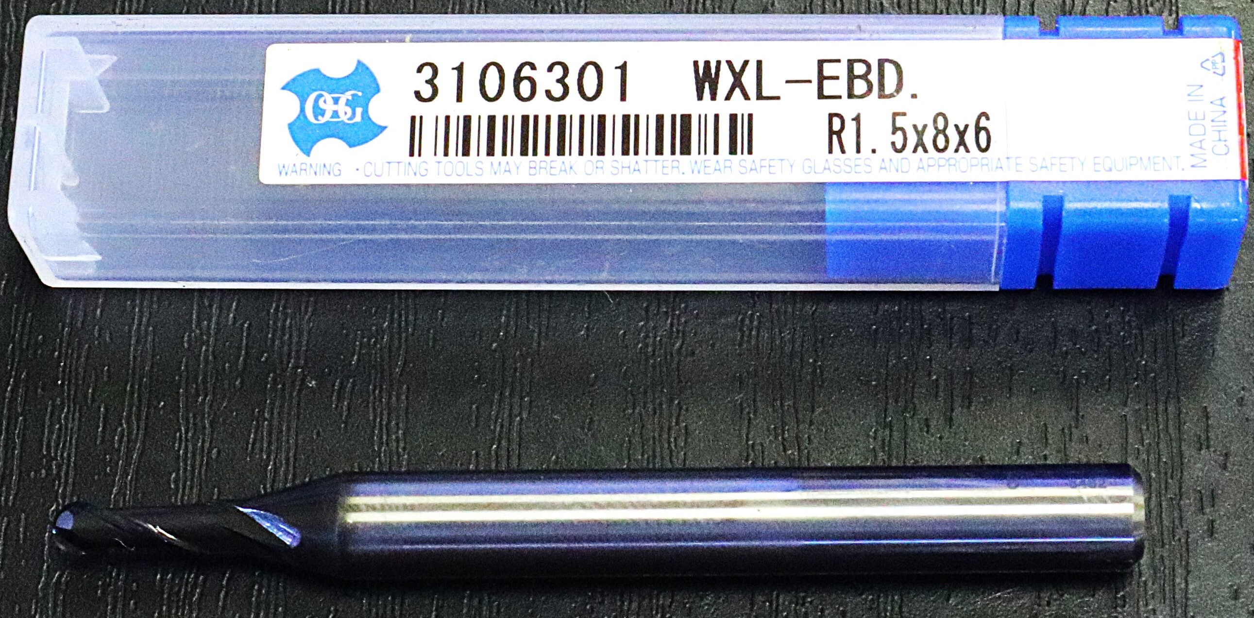 OSG 超硬ボールエンドミル WXL-EBD R1.5X8X6