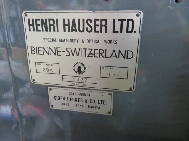 HAUSER 精密小型フライス盤 2BA