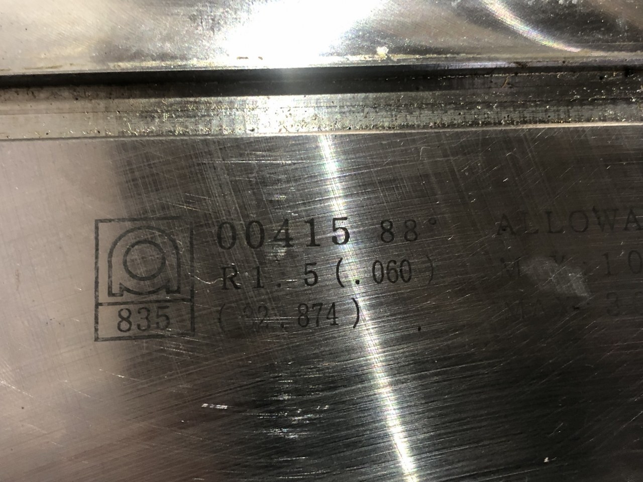アマダ/AMADA ベンダー金型(パンチ) L693　88°00415