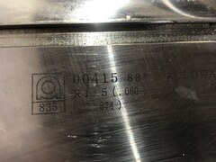 アマダ/AMADA ベンダー金型(パンチ) L693　88°00415