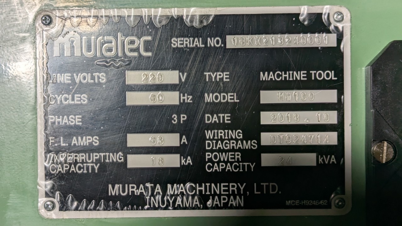 村田機械 Muratec NC旋盤 MW100
