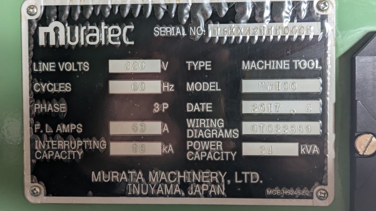 村田機械 Muratec NC旋盤 MW100