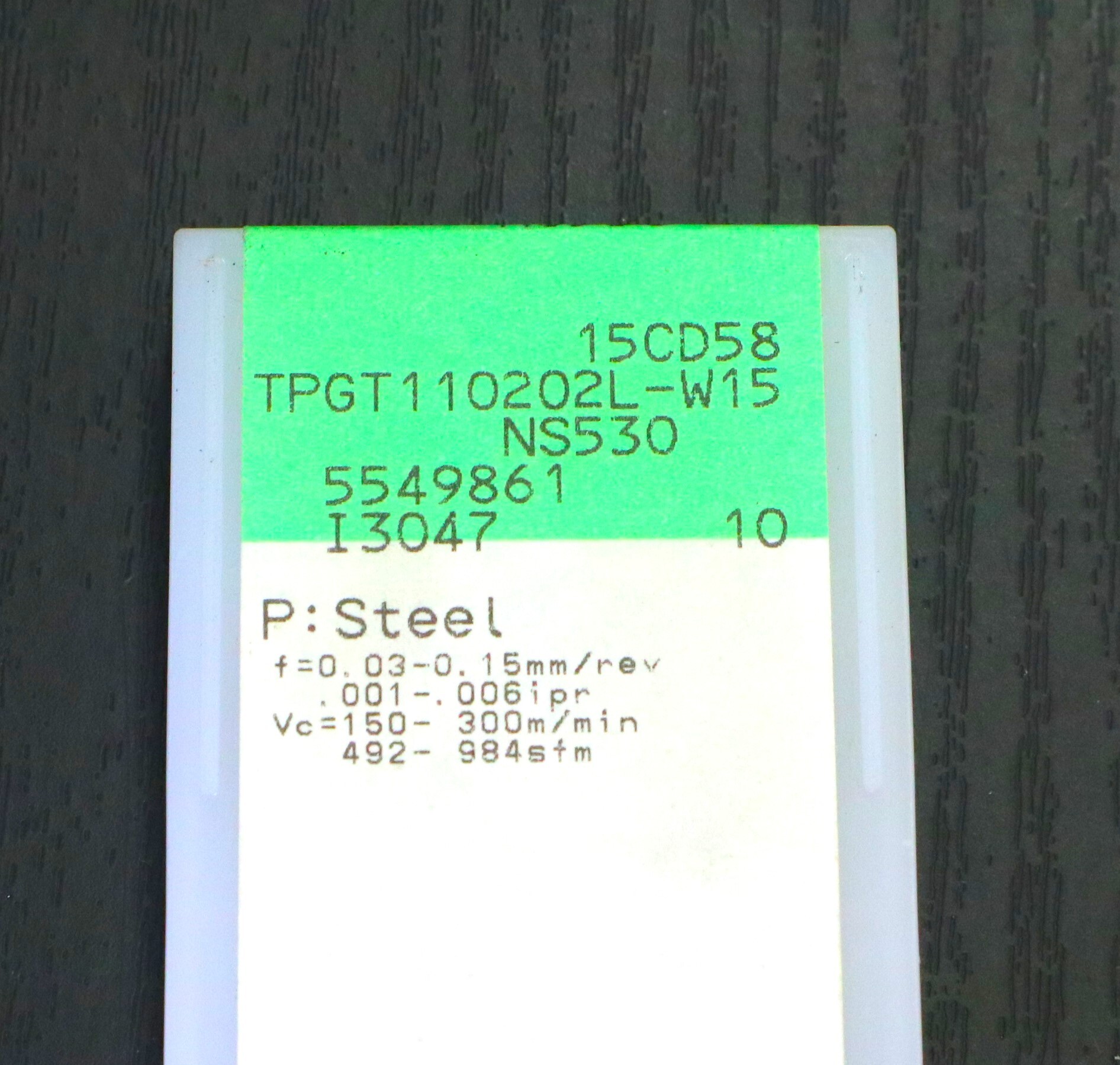 タンガロイ チップ　 TPGT110202L-W15 NS530 　10個　　未使用