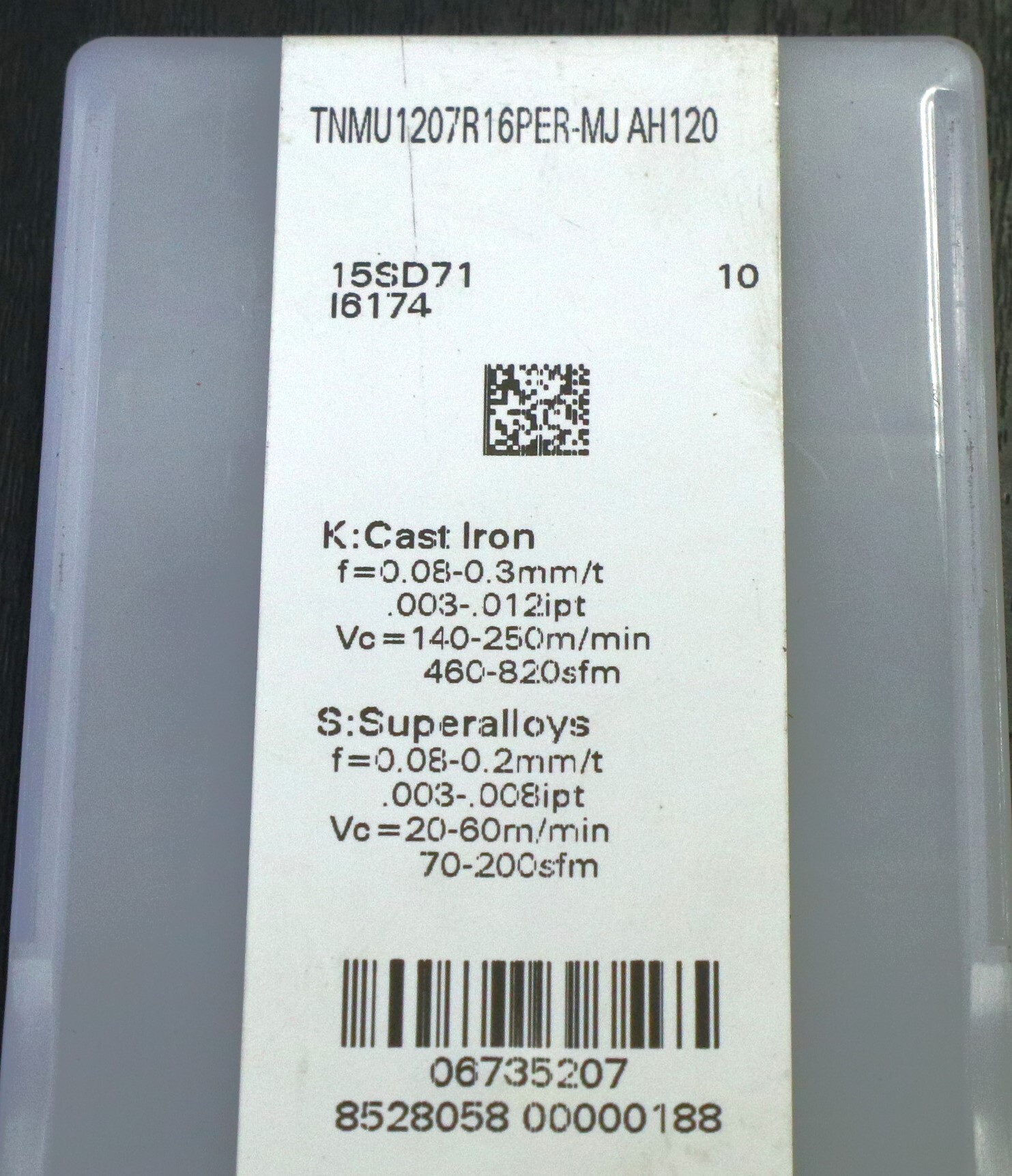 タンガロイ チップ　 TNMU1207R16PER-MJ AH120 10個　未使用