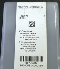 タンガロイ チップ　 TNMU1207R16PER-MJ AH120 10個　未使用