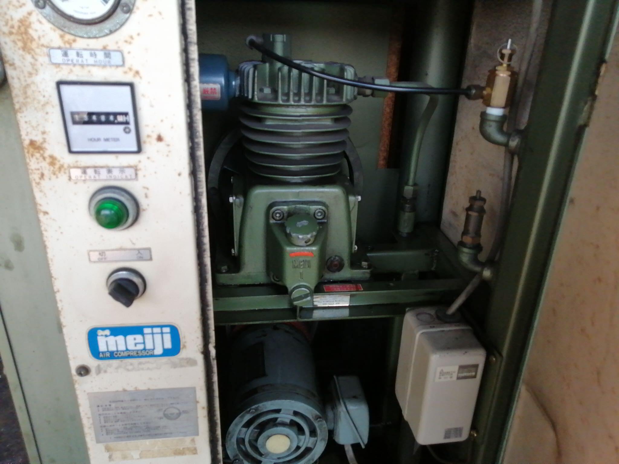 明治 0.75kwエアーコンプレッサー GHO-1