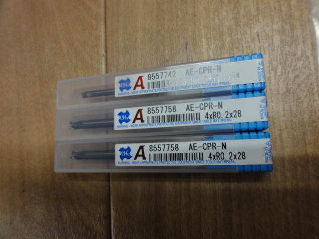 OSG｜オーエスジー 電極加工用ロングネックラジアスエンドミル3枚刃 AE-CPR-N3/N4(未使用品)