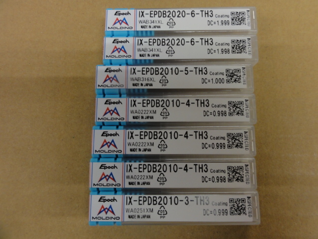 MOLDINO 高硬度鋼用ボールエンドミル2枚刃 IX-EPDB2010・IX-EPDB2020(未使用品)