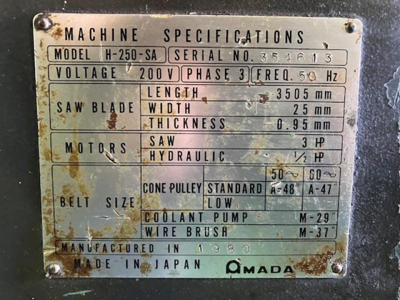 アマダ バンドソ HA-250SA
