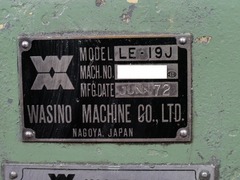 ワシノ 汎用旋盤 LE-19J