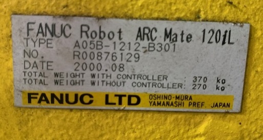 ファナック製 　溶接ロボット FANUC Robot　ARC MATE　120iL