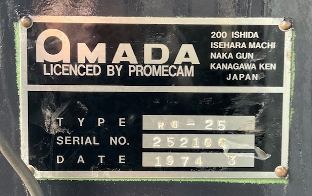アマダ 油圧ベンダー RG25×1200