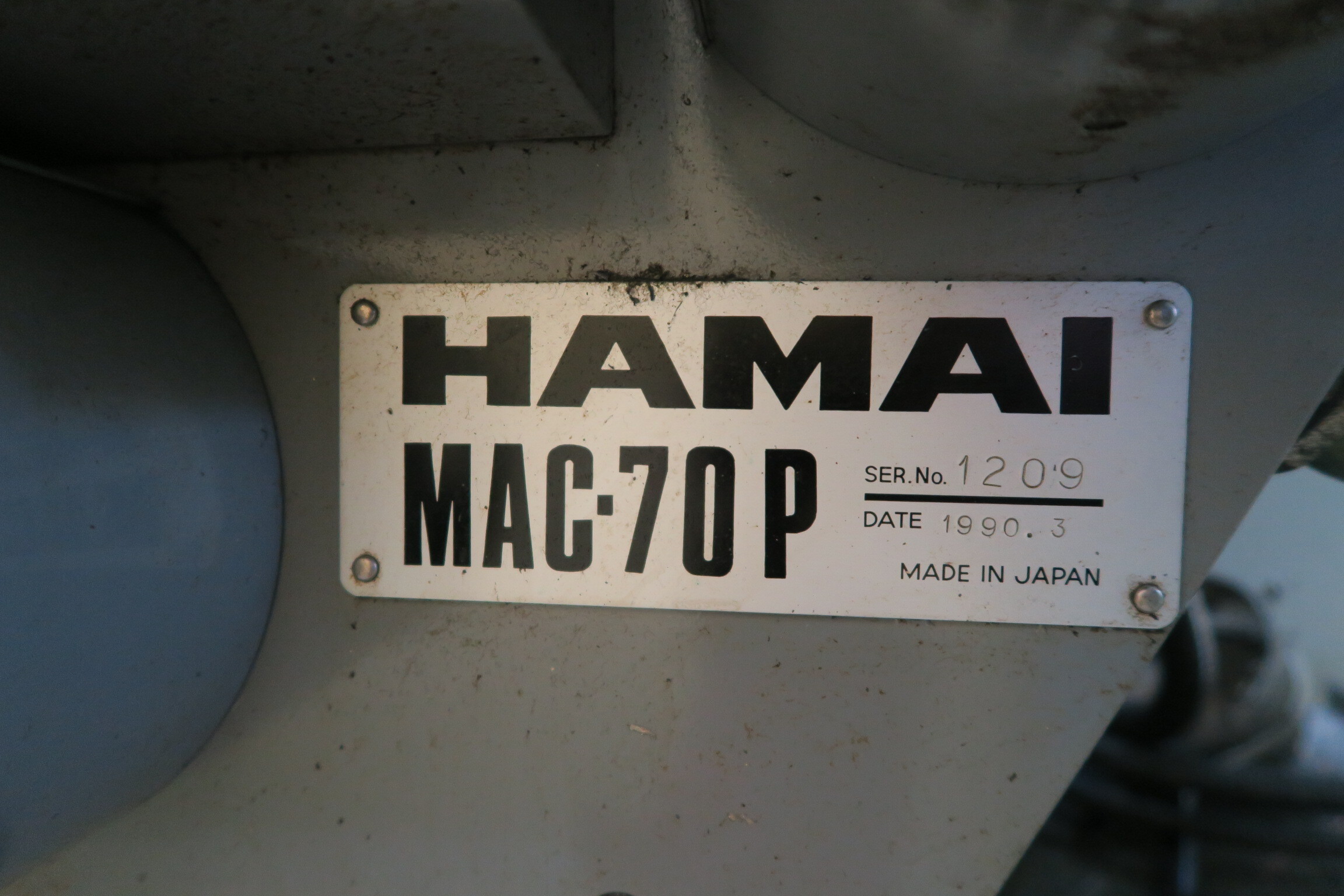 浜井 NC立フライス MAC-70P