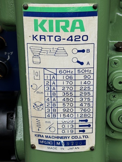 キラ タッピングボール盤 KRTG-420