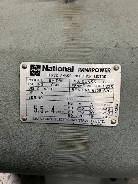 ナショナル 5.5kwインダクションモーター BM-DBF