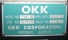 OKK BT50立型マシニングセンタ VM5Ⅲ