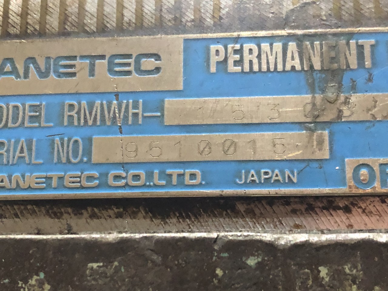 カネテック 永電磁マグネットチャック RMWH-153-0B