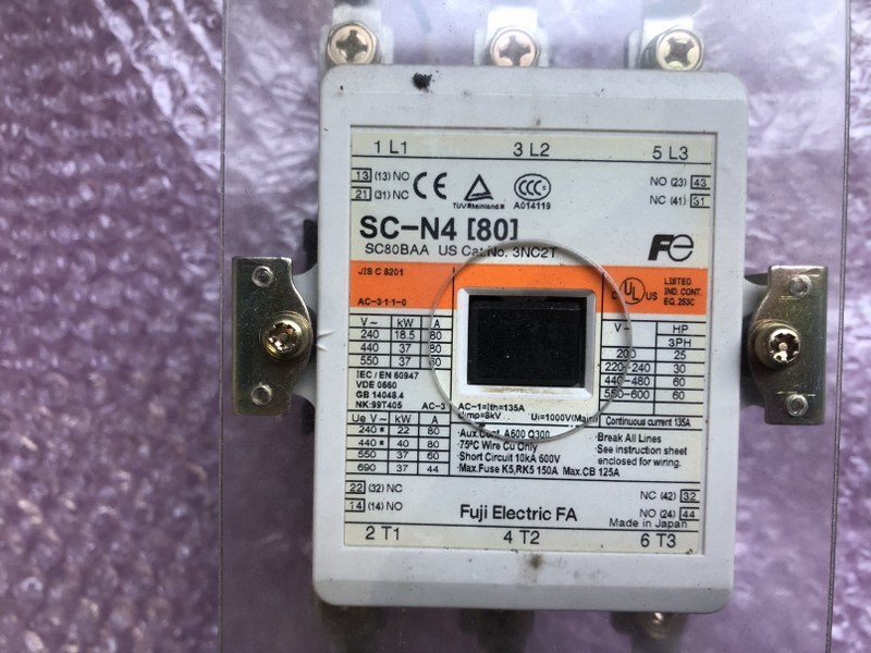 富士電機 /FUJI ELECTRIC 電磁接触器 【電磁接触器】SC-N4