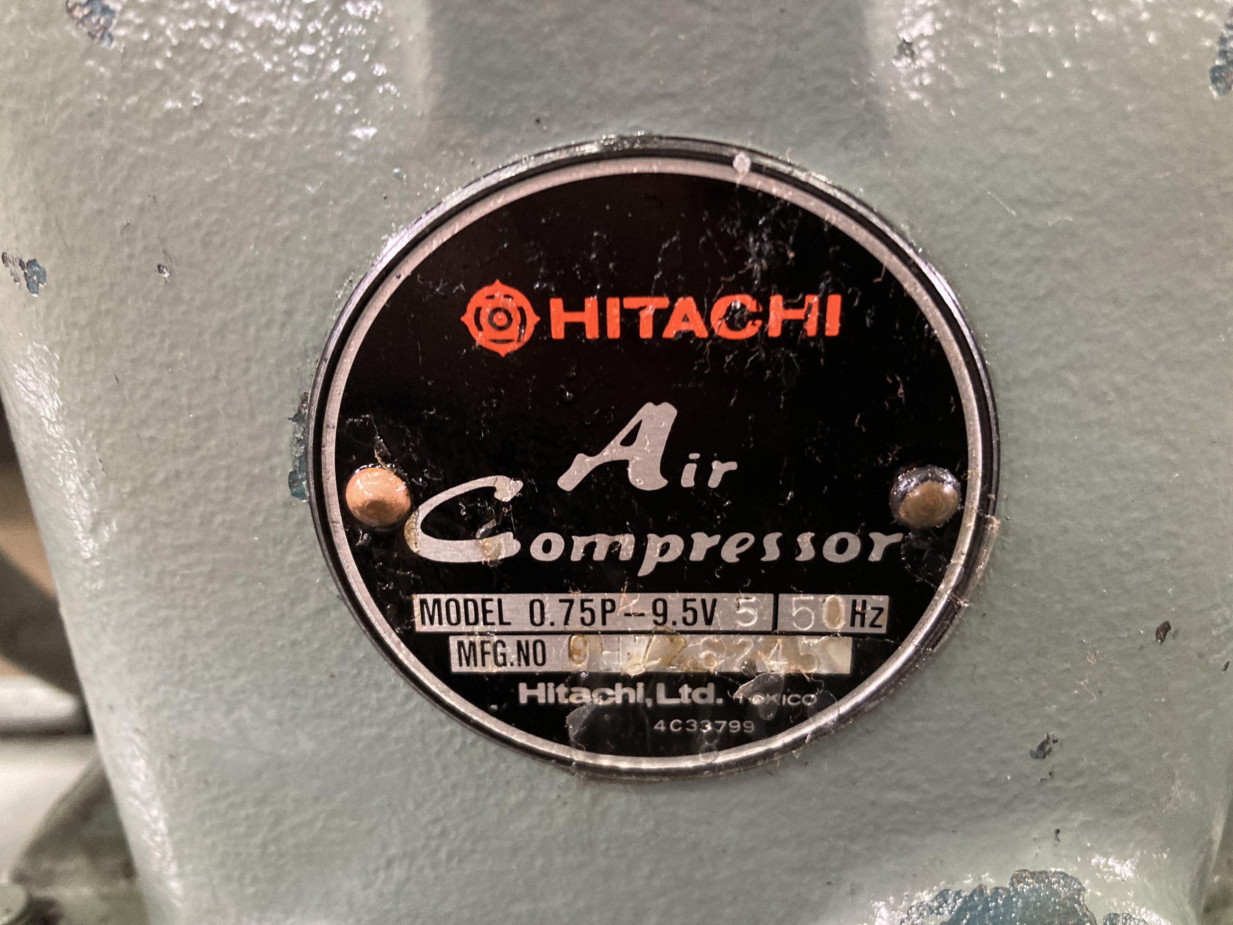 日立 0.75kWコンプレッサー 0.75P-9.5V5