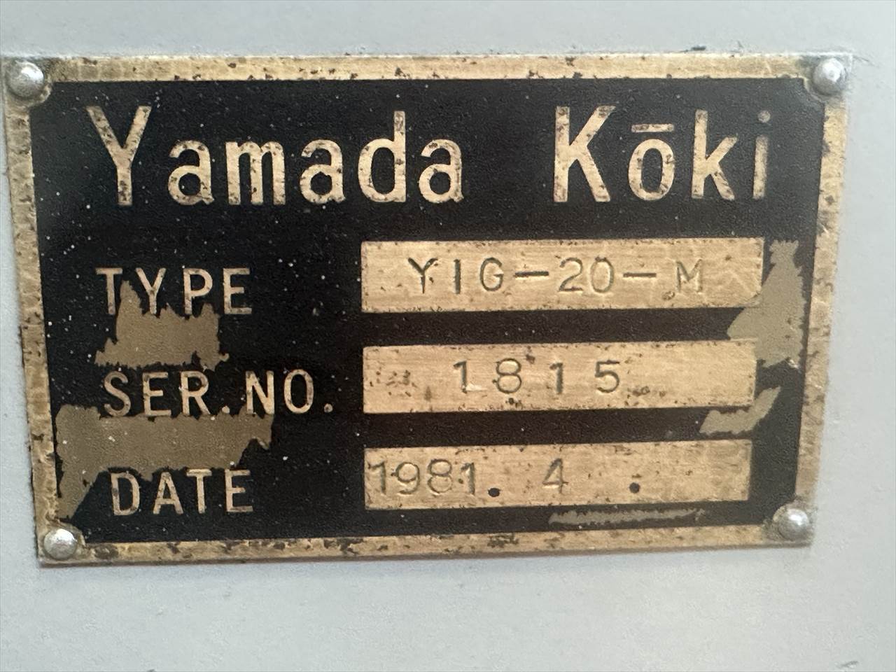 山田工機 内面研削盤 YIG-20-M